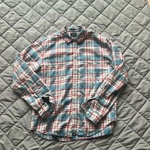 J. Crew flannel g sleeve button down Large Slim Fit